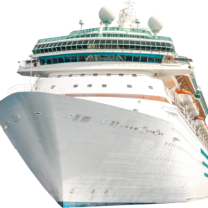 cruise ship with transparent background